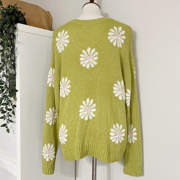 Show Me Your Mumu Women's Daisy Flower Power Knit Sweater Size Large - Picture 4 of 10